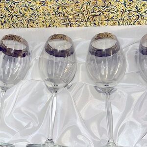 four new Cristal champagne glasses